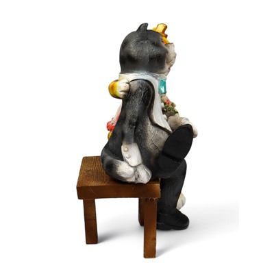 Садовая фигура из полистоуна «Коты на лавке», 40×18×40 см