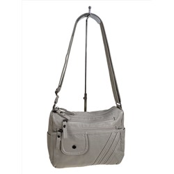 Женская сумка из искусственной кожи, цвет светло серый