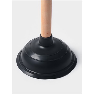 Вантуз с длинной ручкой, d=13.5 см, h=41 см, чёрный