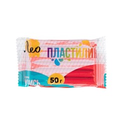 Пластилин 50гр. "Учись" красный LNMC-50 Лео