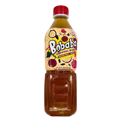 Напиток холодный чай Бабл Ти со вкусом маракуйи и личи Bubble Tea Bobaba Madam Hong, Тайвань, 500 мл. Срок до 17.04.2026. АкцияРаспродажа