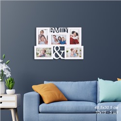 Фоторамка коллаж Семья 46,5х30,5 см / 087 /уп 36/ 5 фото