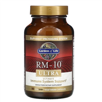 Garden of Life, RM-10 Ultra, Ultimate Immune System Support, 90 Vegetarian Capsules