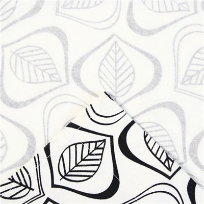 Шторы для кухни «Этель» Leaves, 149×180 см - 2 шт., подхваты - 2 шт., 100% хлопок