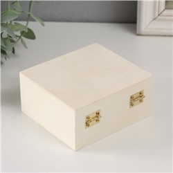 УЦЕНКА Шкатулка дерево под роспись «Прямоугольная» без замка 10×9×5 см