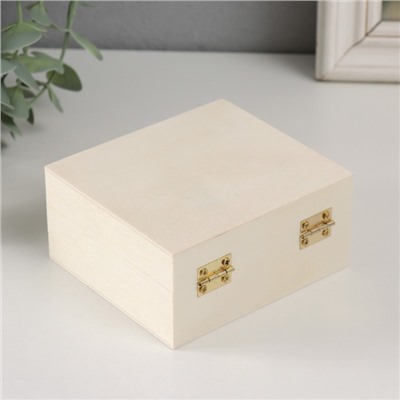 УЦЕНКА Шкатулка дерево под роспись «Прямоугольная» без замка 10×9×5 см