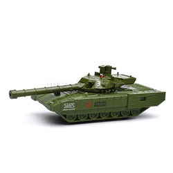 Модель металл Армата Танк Т-14 Армия России 12 см, башня, зелен, инерц, в коробке