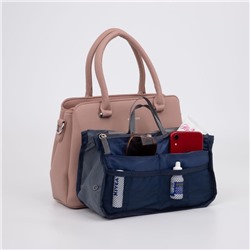 Косметичка-органайзер дорожная, на молниях, с ручками, карманами, синяя