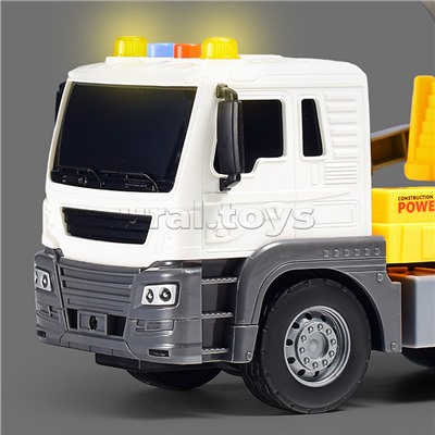 Машина "СтройМощь" 1:16 (свет, звук) в коробке (цвет желтый)