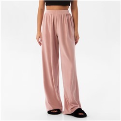 Брюки домашние женские KAFTAN Plushy, размер 52-54, розовые