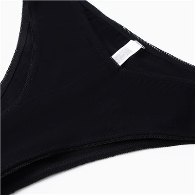 Трусы женские бразилиана Mark Formelle, набор 3 шт., чёрные, размер 48 (L)