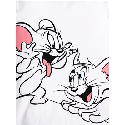 Комплект трикотажный для девочек: фуфайка (футболка), брюки