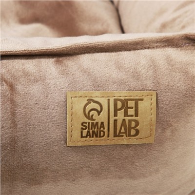 Лежанка для кошек и собак велюровая Pet Lab, 45×40×15 см, бежевая