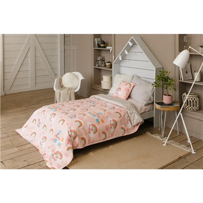 Покрывало 1.5-спальное «Этель» Pink Rainbow, 145×210 см, хлопок 100%