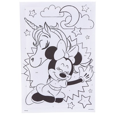 Картина по номерам для детей «Минни Маус и Единорог», 20×30 см
