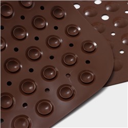 Коврик противоскользящий в ванну Доляна «Пузырьки», на присосках, 39×101 см, МИКС