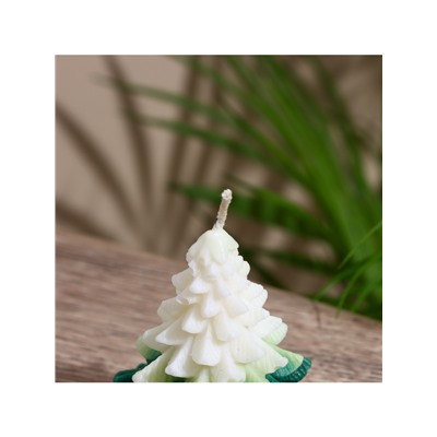 Свеча новогодняя «Ёлка», 5×5×9.5 см, соевый воск