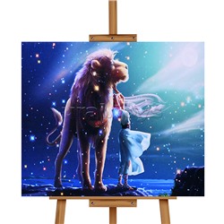 Мозаика алмазная "Лев" 40*50см.