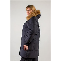 Зимняя парка, натуральный мех арт.620 (Черный)