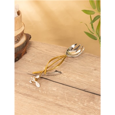 Ложка сервировочная «Лилия», нержавеющая сталь, латунь