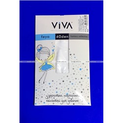 VIVA Feya (Фея) школьные детские колготки гладкие 40 den белые