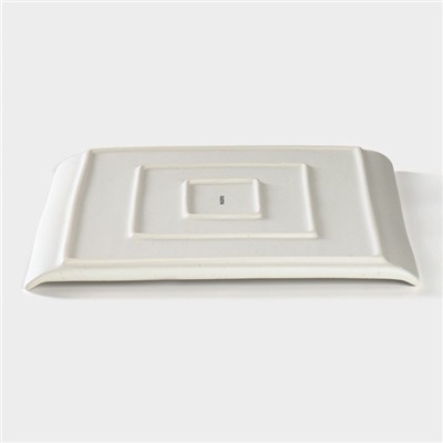 Блюдо для подачи Magistro Slate, 27.5×27.5 см, фарфор, белое