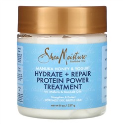 SheaMoisture, Manuka Honey & Yogurt, Hydrate + Repair Protein Power Treatment,  8 oz (227 g)