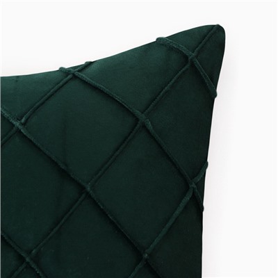 Подушка декоративная «Этель. Соло», размер 30×50 см, велюр, изумрудная