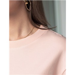 Свободная футболка с принтом из премиального хлопка с эластаном