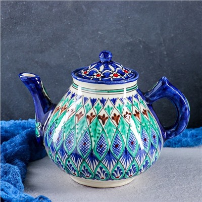 Чайник заварочный Риштанская Керамика, 1.6 л, синий