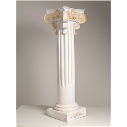 Колонна декоративная, 120 см, белый с золотом, полистоун