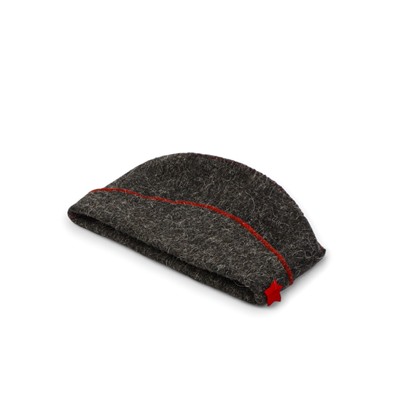 Шапка для бани и сауны «Пилотка», полиэфир 70%, шерсть 30%