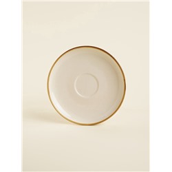 Чайная пара SL Home «Леггеро», 280 мл, блюдце d=14 см, фарфор, бежевая