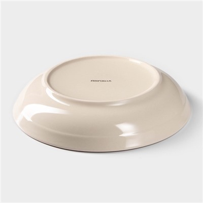 Тарелка керамическая глубокая «Искушение», 650 мл, d=20,5 см, цвет серый