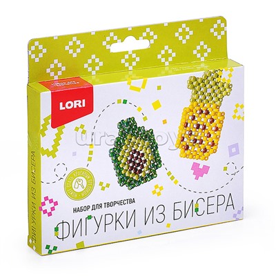 Фигурка из бисера  "Ананас, авокадо"