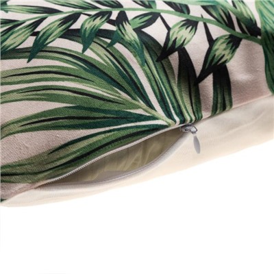 Наволочка декоративная Этель «Тропики» 40×40 см, велюр, 100% п/э