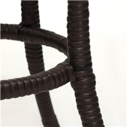 Стол садовый из искусственного ротанга, 75×60×60 см, металл, цвет венге