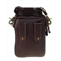 Сумка мужская из натуральной кожи, цвет шоколад