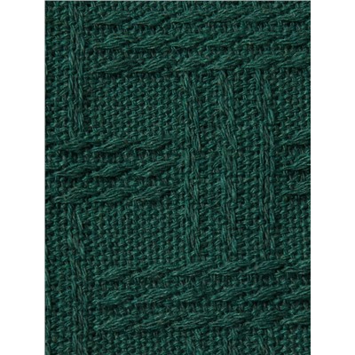 Плед с бахромой «Этель» Emerald, 130×180 см, жаккард