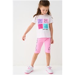 Брюки трикотажные для девочек (легинсы укороченные), 2 пары в комплекте PLAYTODAY, 1240012