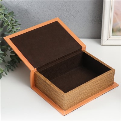 Шкатулка - книга «Чертёж Эйфелевой башни», дерево, искусственная кожа, 6×15×20 см