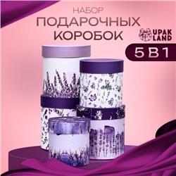 Набор шляпных подарочных коробок 5 в1 «Вдохновение», 20×20 - 15×15 см
