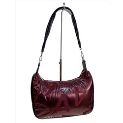 Сумка из болоньи  через плечо, цвет бордовый