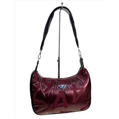 Сумка из болоньи  через плечо, цвет бордовый