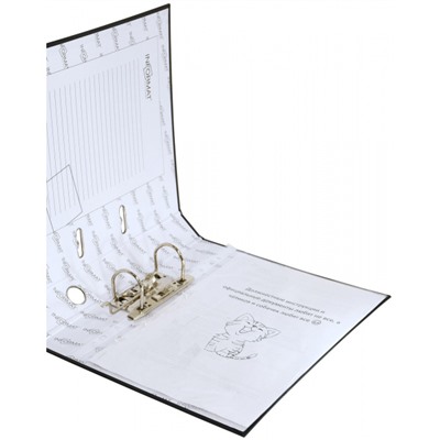 Папка-регистратор 55 мм VP9050К черный PVC разборный с карманом inФОРМАТ