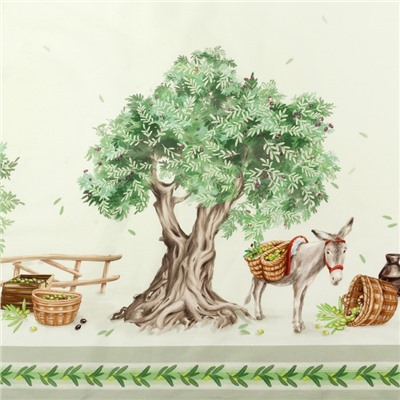 Скатерть Этель Olivia, 220×150 см, 100% хлопок, саржа 190 г/м²