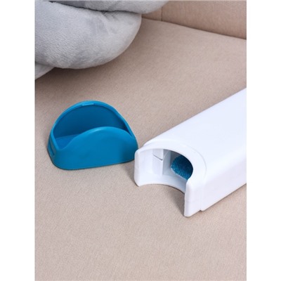 УЦЕНКА Щётка для удаления шерсти и волос с одежды и мебели с ручкой 33×7.5×5 см, цвет синий