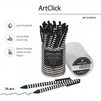 Ручка автоматическая шариковая 0.5 мм "ArtClick.Полоски" синяя 20-0281/27 Bruno Visconti