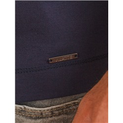 Лонгслив с воротником на пуговицах и декоративными швами из премиального хлопка с эластаном