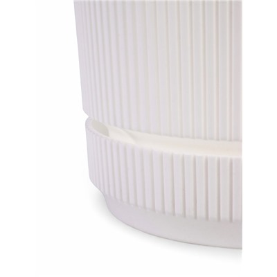 Горшок для цветов «Стрип», 3.9 л, d=20 см, h=17.9 см, пластиковый, с поддоном, белый